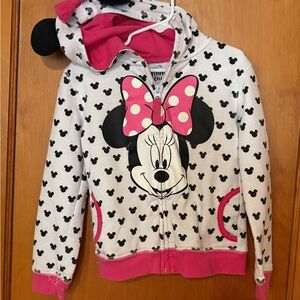 Disney Minnie Mouse Kids Hoodie - Pink and Black